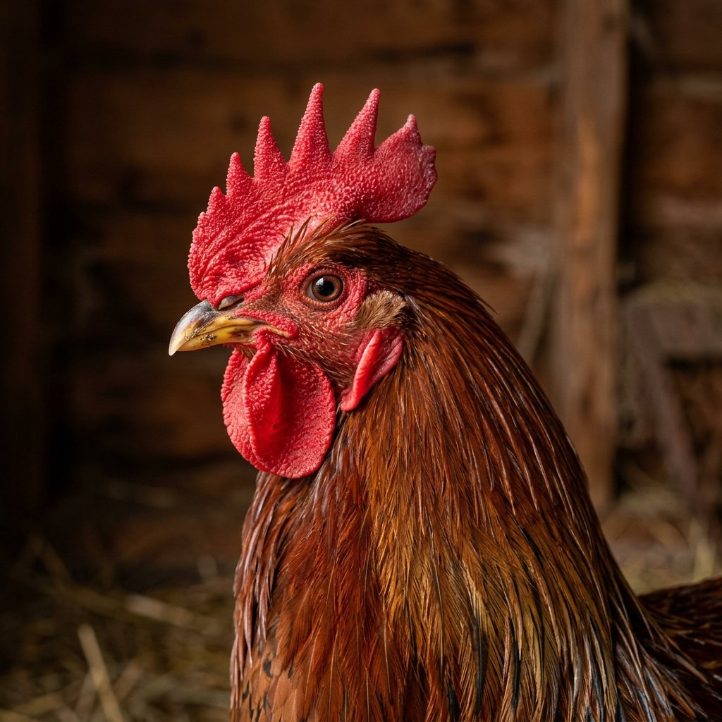 Chicken illustration accent
